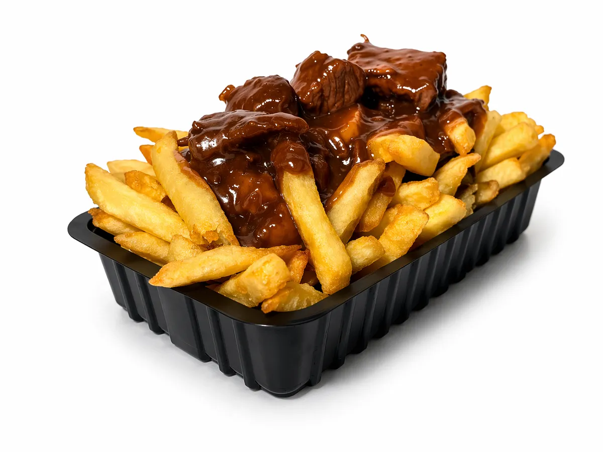 Grote friet stoofvlees