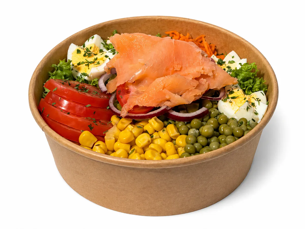 Salade gerookte zalm